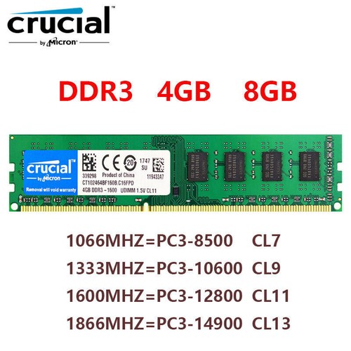 Crucial ddr3 4gb - 1066, 1333