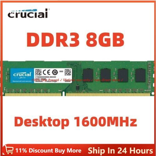 Crucial ddr3 8gb 1600 mhz - 1600,