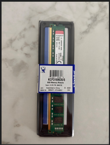 Kingston 8gb ddr3 - 8gb, 1600mhz