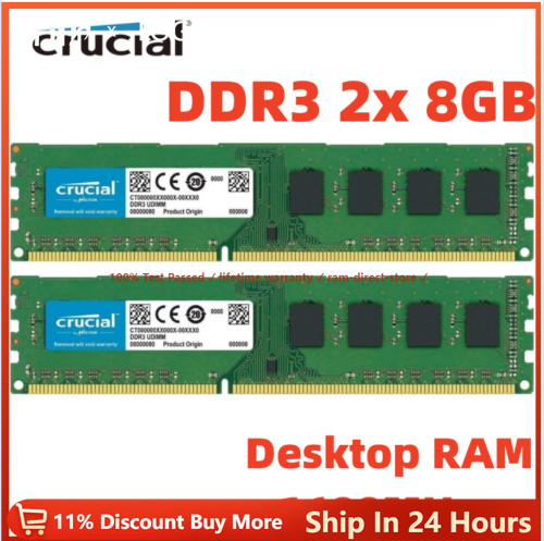Crucial ddr3 1600mhz 16gb - ddr3,