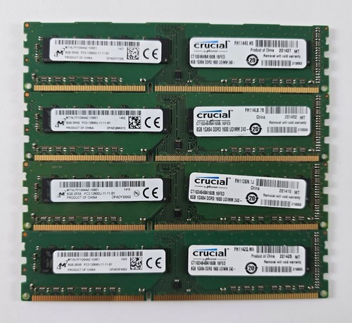 32gb 1600mhz ddr3 - 32gb, (4x8gb)