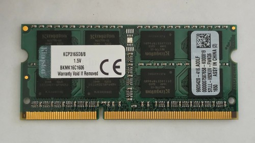 8gb kingston ddr3 1600mhz cl11 - ddr3,