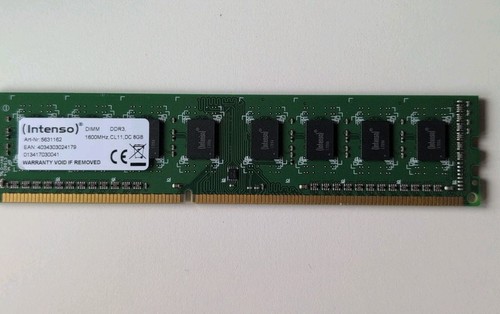 8gb intenso ddr3 - 8gb, 1600mhz