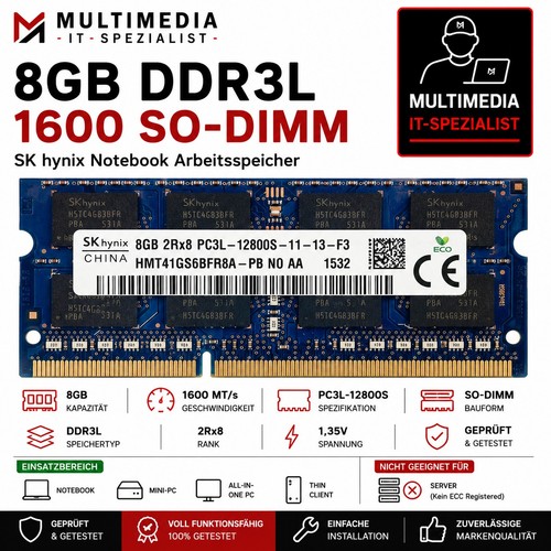 Hynix 8gb ddr3l 1600mhz - 8gb,